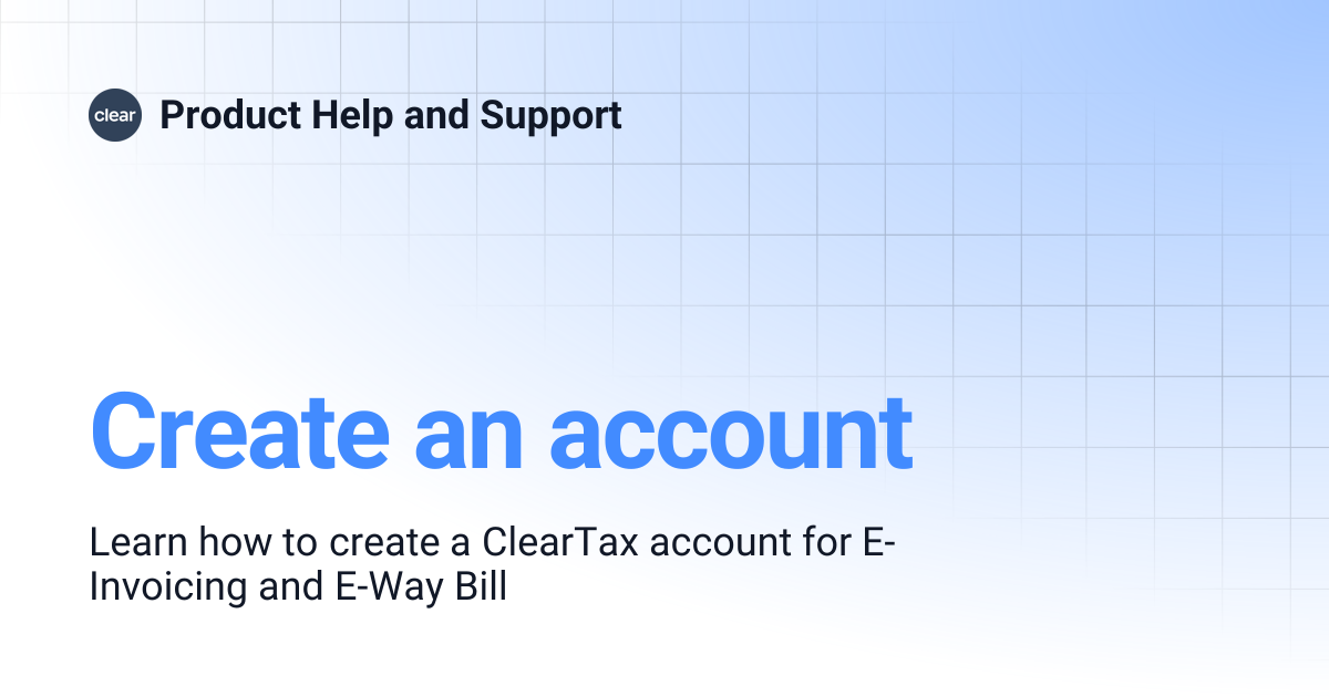 Create an account | Product Help and Support