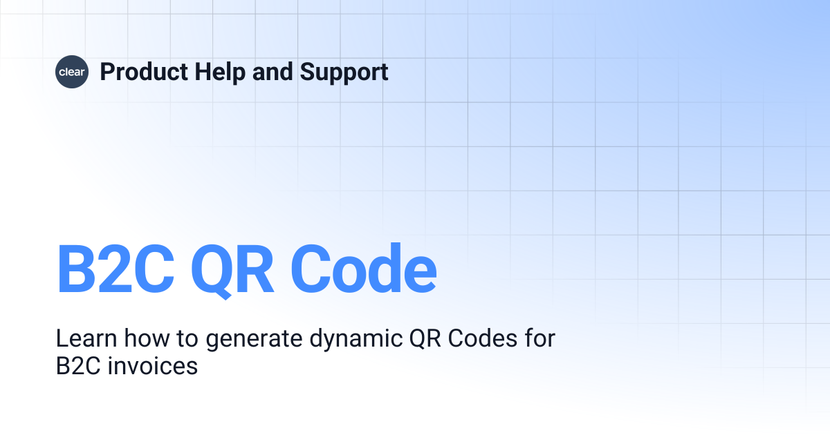 B2C QR Code | Product Help and Support